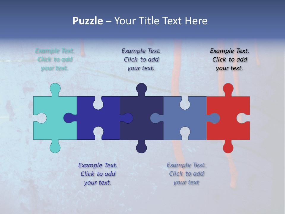 Blue Grunge Background With Dripping Blood PowerPoint Template