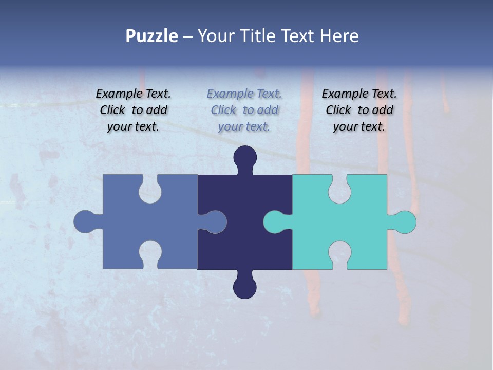 Blue Grunge Background With Dripping Blood PowerPoint Template