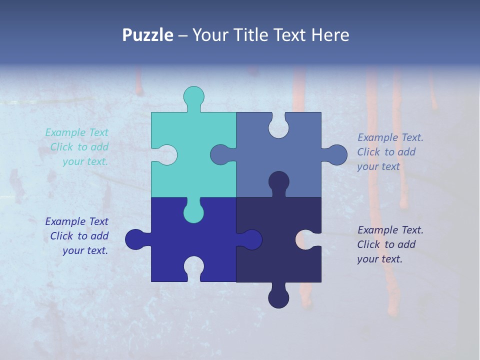 Blue Grunge Background With Dripping Blood PowerPoint Template