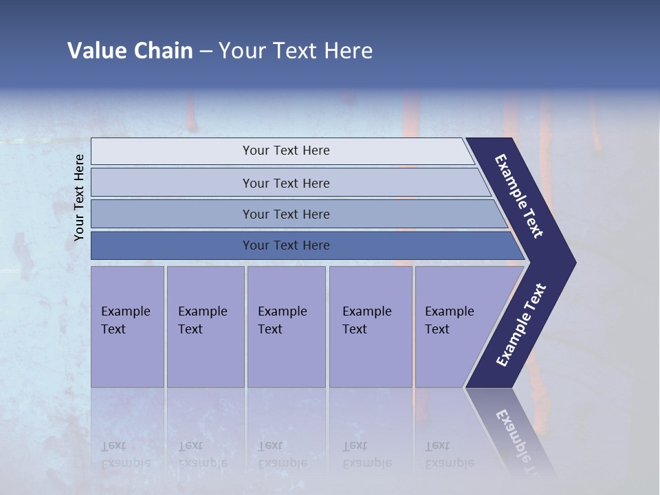 Blue Grunge Background With Dripping Blood PowerPoint Template