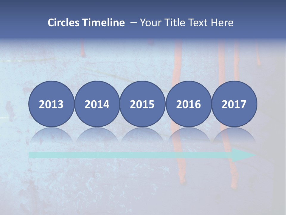 Blue Grunge Background With Dripping Blood PowerPoint Template