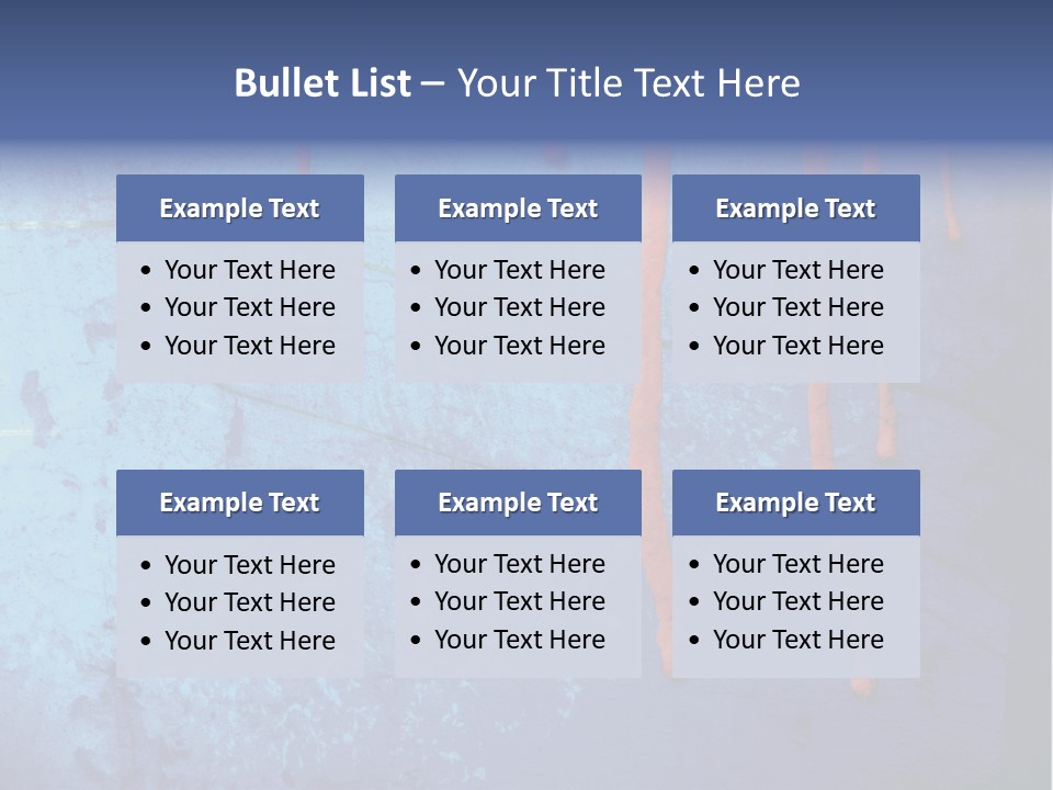 Blue Grunge Background With Dripping Blood PowerPoint Template