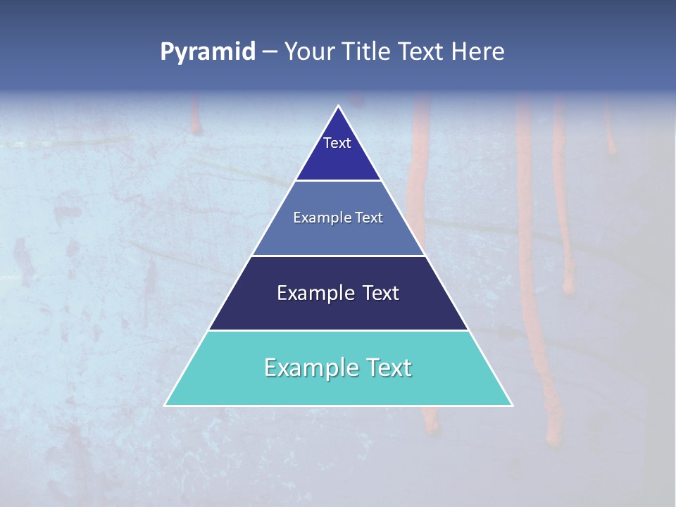 Blue Grunge Background With Dripping Blood PowerPoint Template