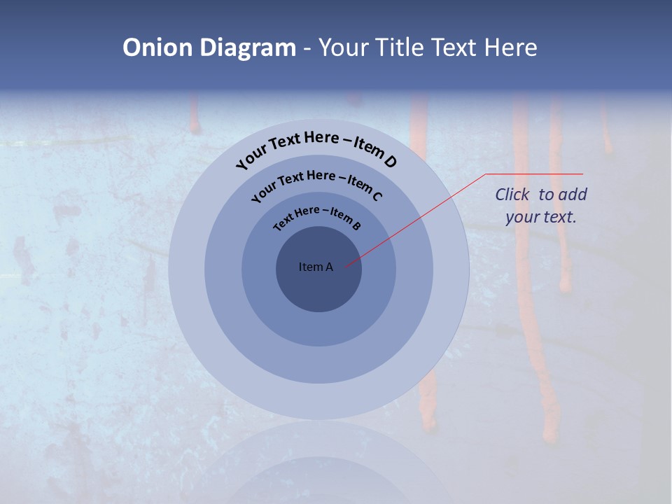 Blue Grunge Background With Dripping Blood PowerPoint Template