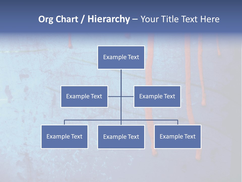 Blue Grunge Background With Dripping Blood PowerPoint Template