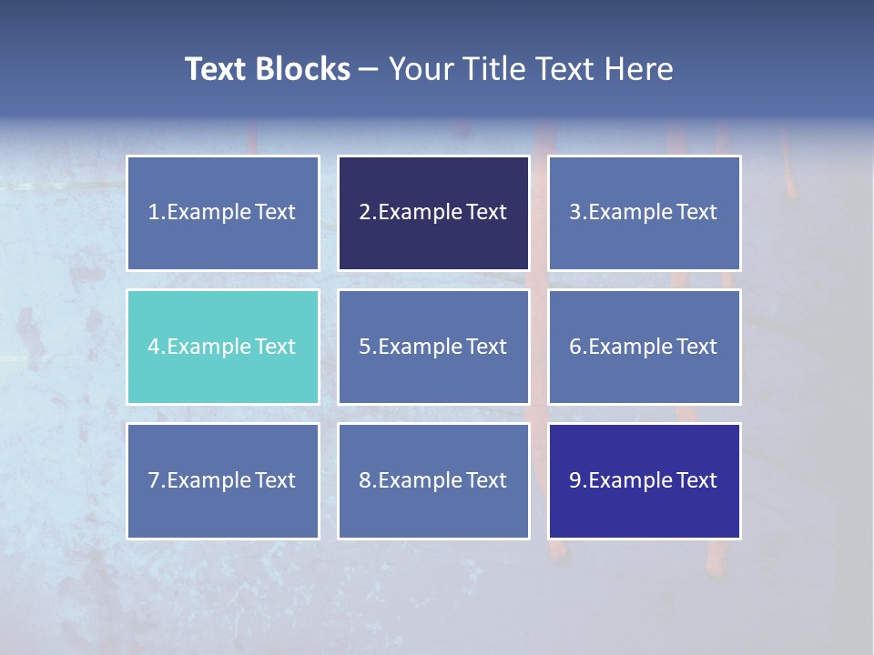 Blue Grunge Background With Dripping Blood PowerPoint Template