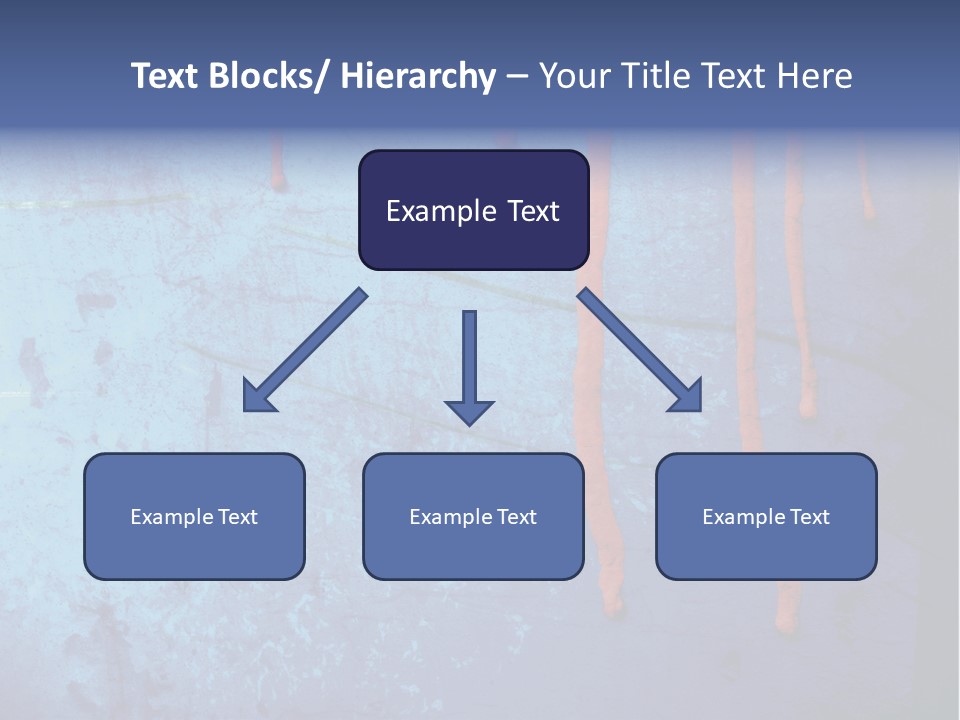 Blue Grunge Background With Dripping Blood PowerPoint Template