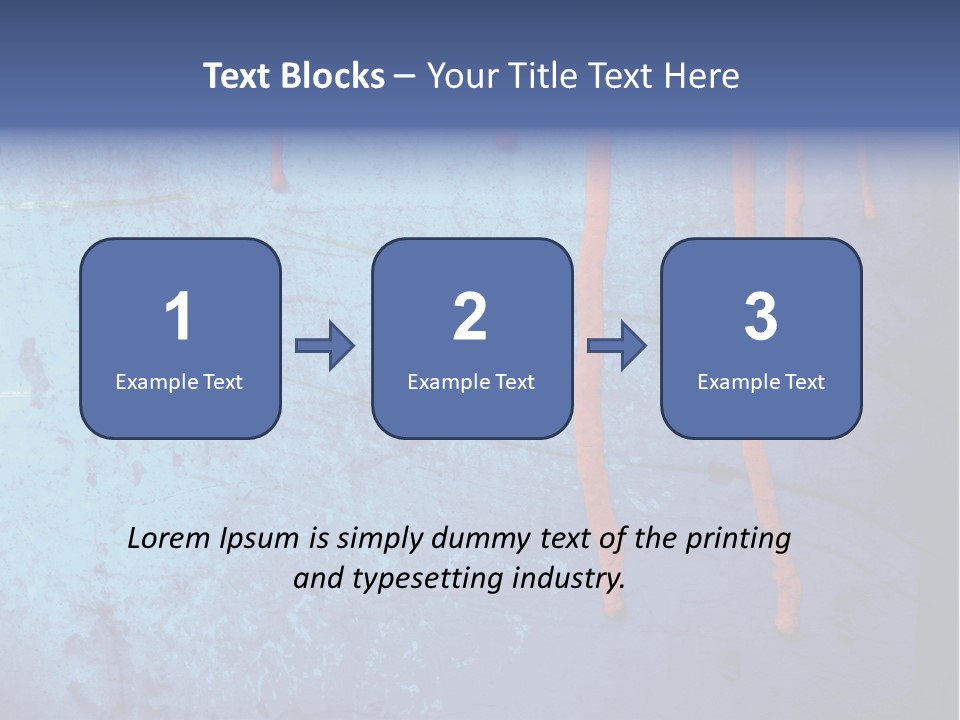 Blue Grunge Background With Dripping Blood PowerPoint Template