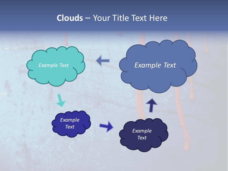 Blue Grunge Background With Dripping Blood PowerPoint Template