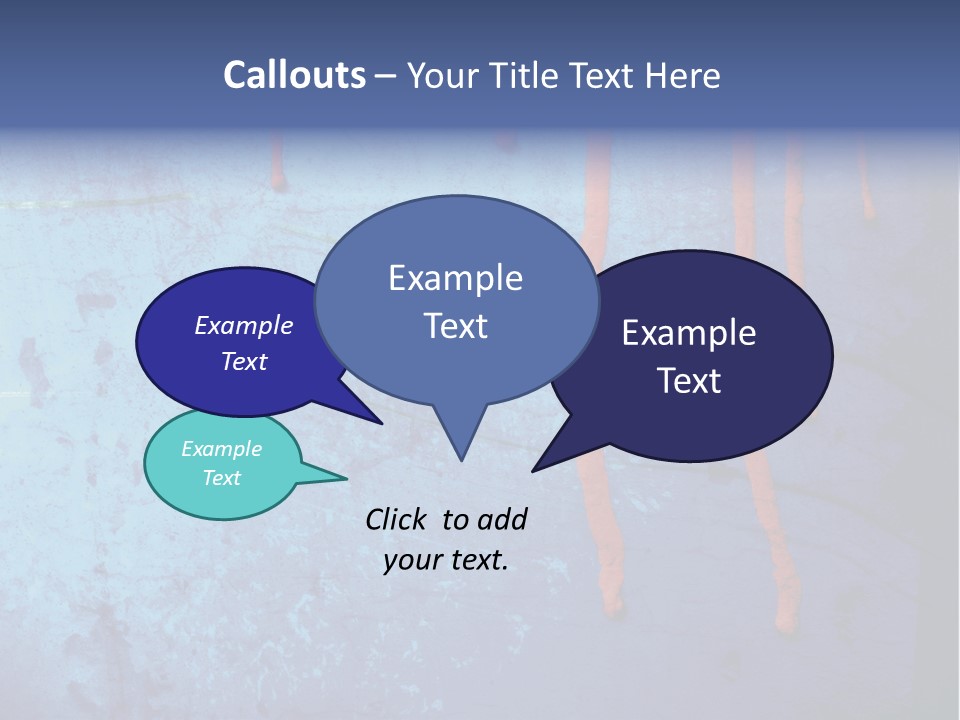 Blue Grunge Background With Dripping Blood PowerPoint Template