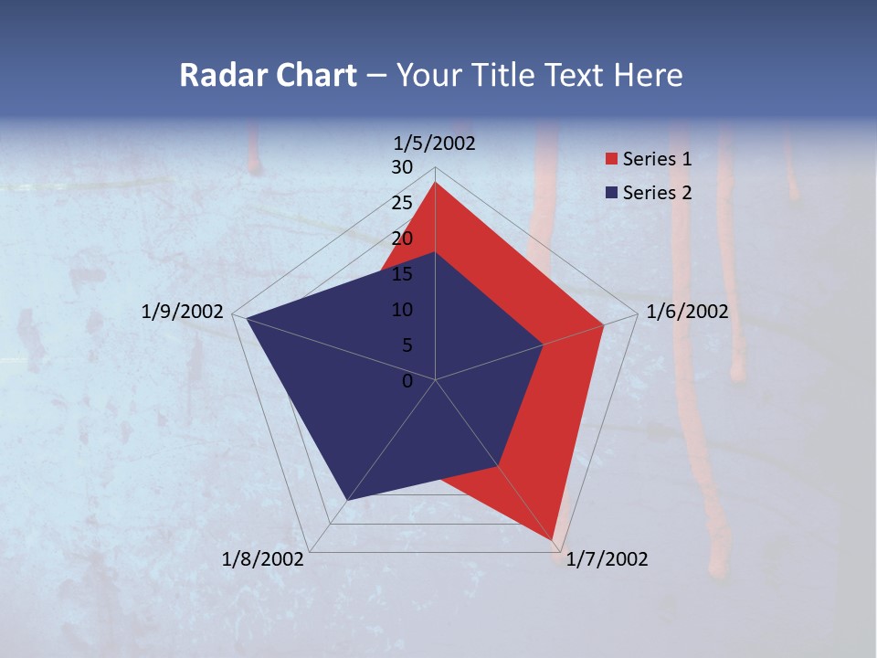 Blue Grunge Background With Dripping Blood PowerPoint Template