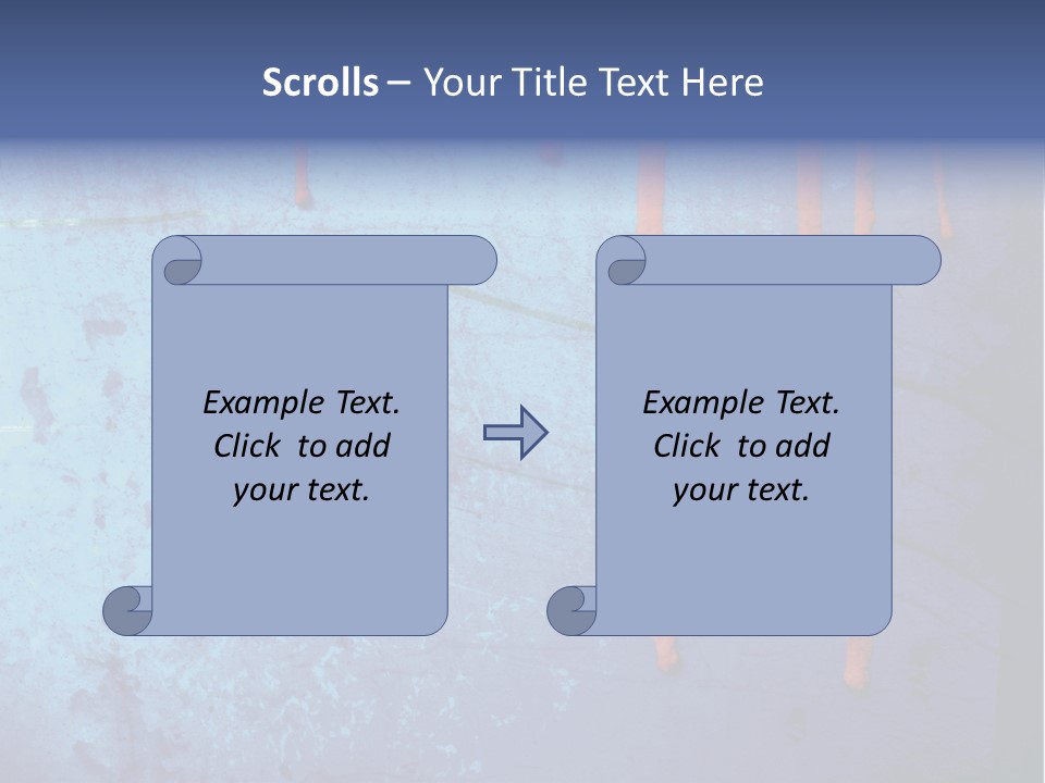 Blue Grunge Background With Dripping Blood PowerPoint Template