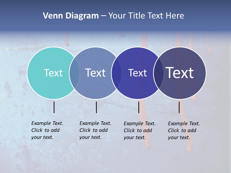 Blue Grunge Background With Dripping Blood PowerPoint Template