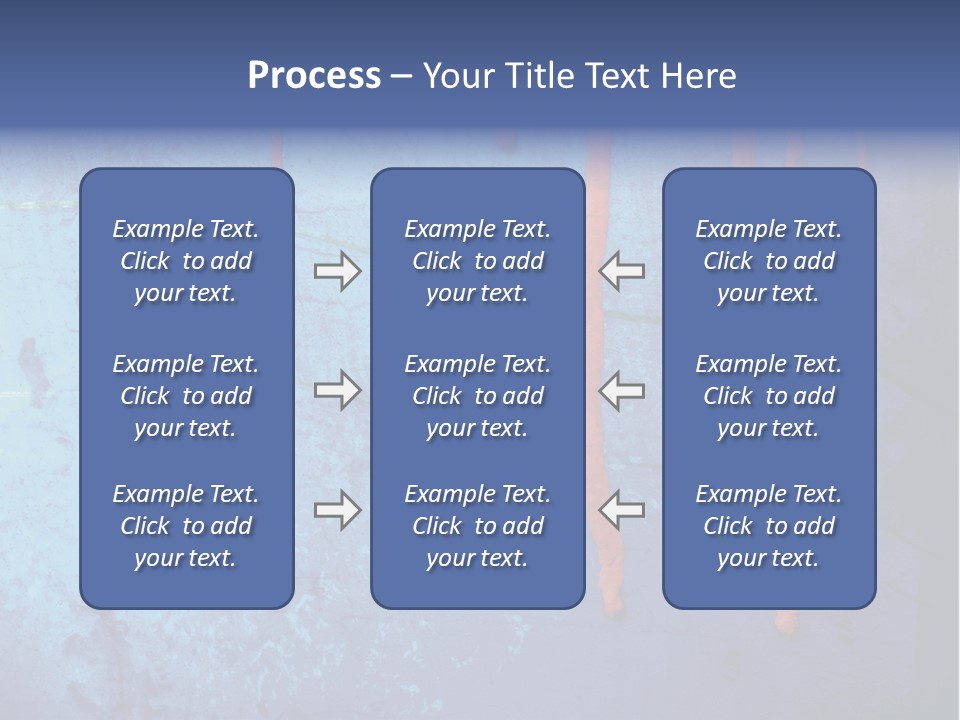 Blue Grunge Background With Dripping Blood PowerPoint Template