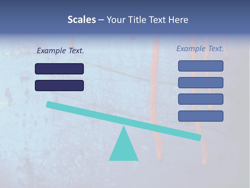 Blue Grunge Background With Dripping Blood PowerPoint Template