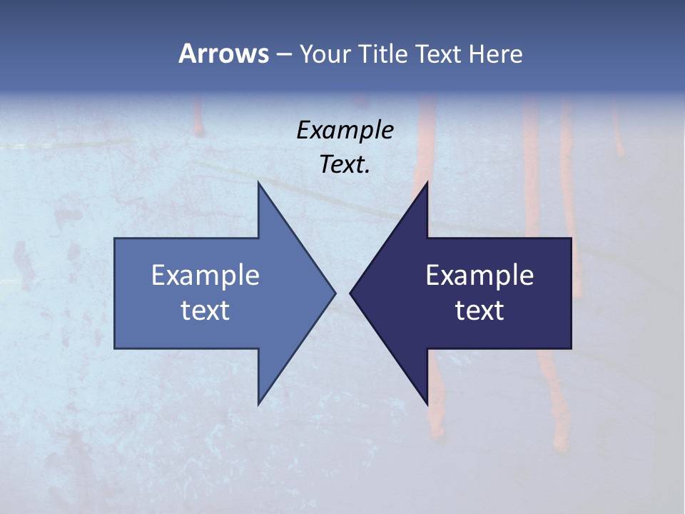 Blue Grunge Background With Dripping Blood PowerPoint Template