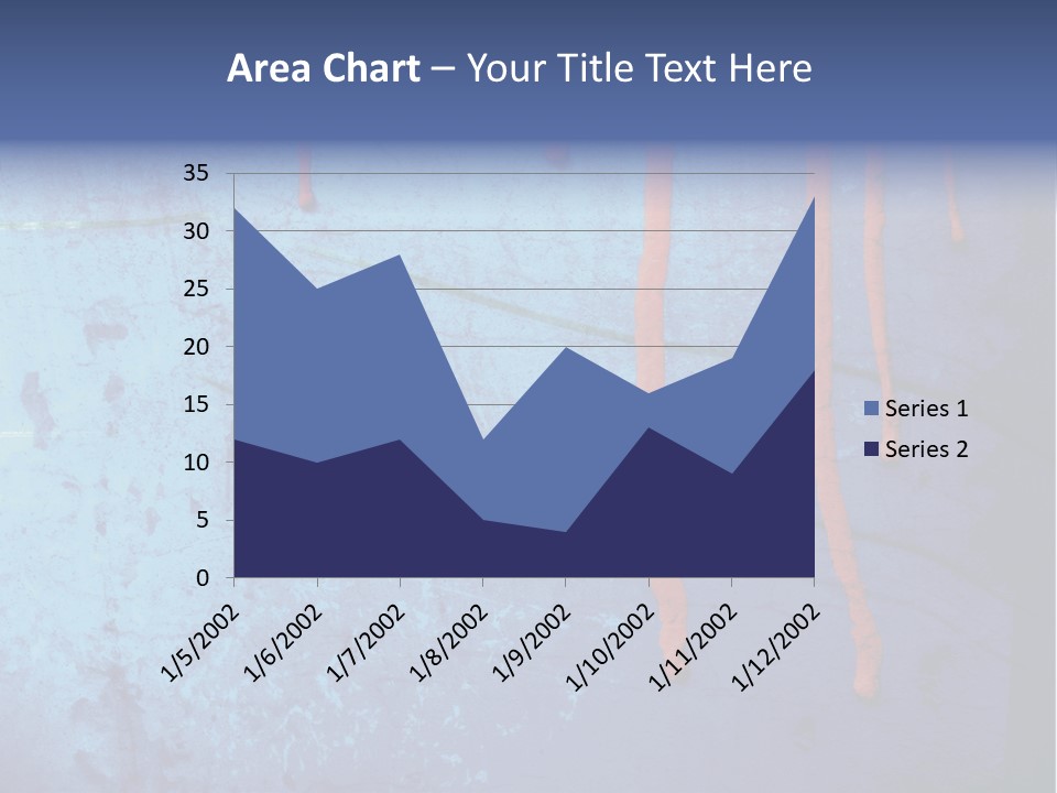 Blue Grunge Background With Dripping Blood PowerPoint Template