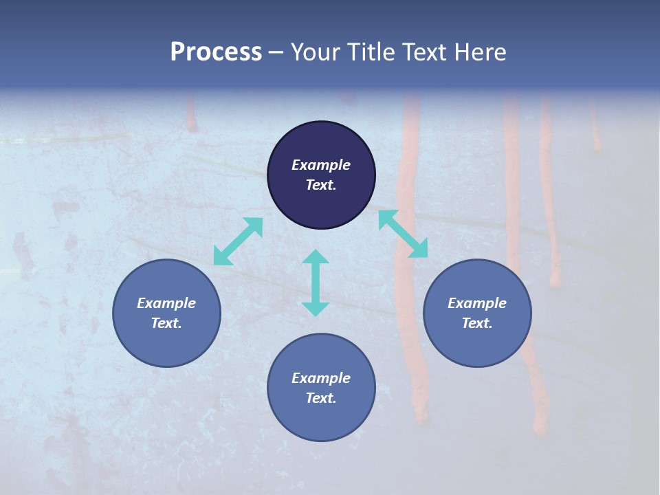 Blue Grunge Background With Dripping Blood PowerPoint Template