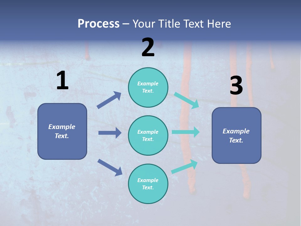 Blue Grunge Background With Dripping Blood PowerPoint Template