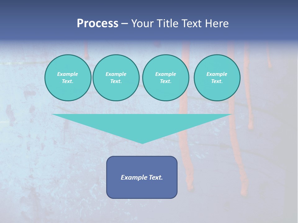 Blue Grunge Background With Dripping Blood PowerPoint Template