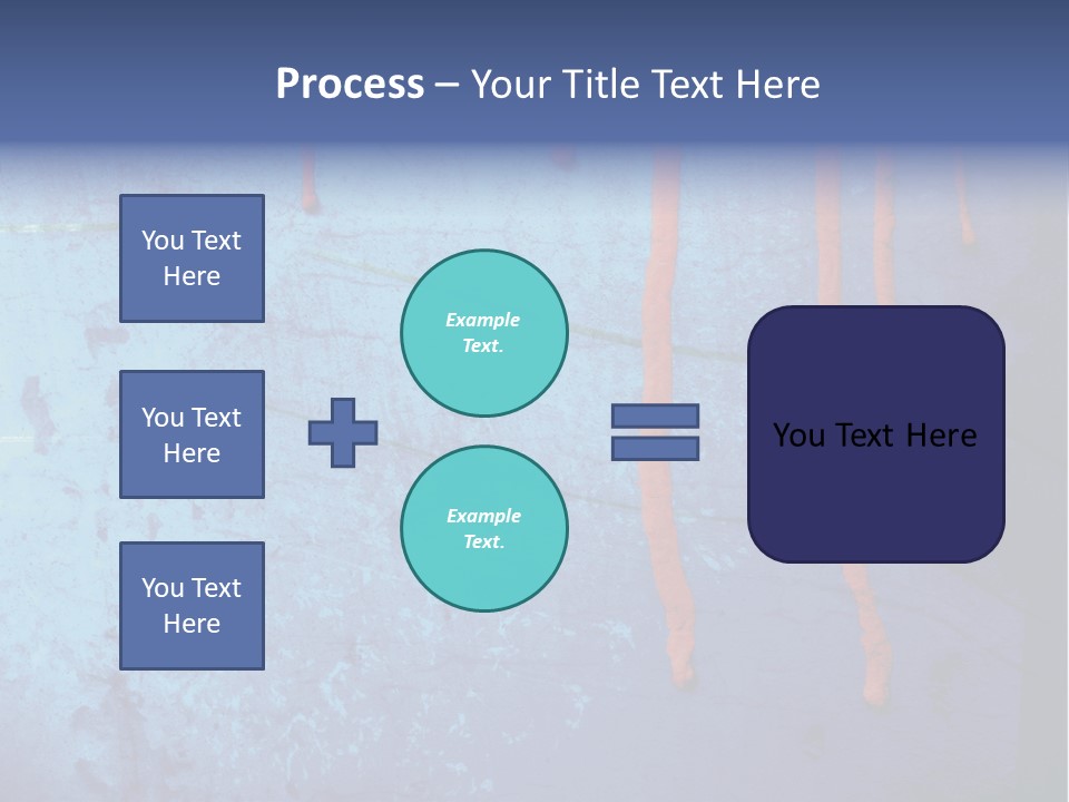 Blue Grunge Background With Dripping Blood PowerPoint Template
