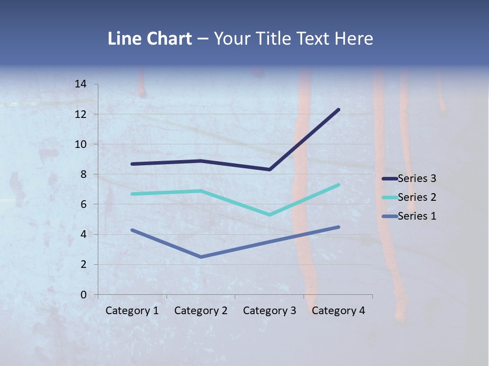 Blue Grunge Background With Dripping Blood PowerPoint Template