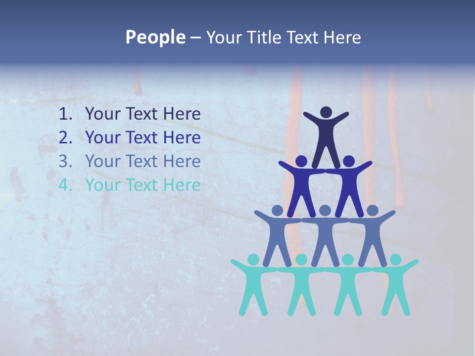 Blue Grunge Background With Dripping Blood PowerPoint Template