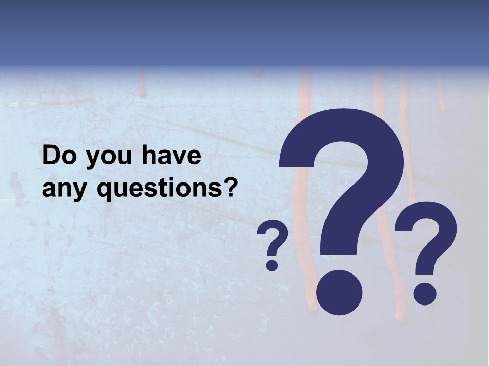 Blue Grunge Background With Dripping Blood PowerPoint Template