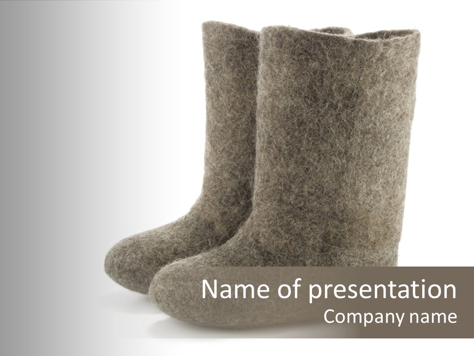 Child's Valenki - Russian Felt Footwear PowerPoint Template