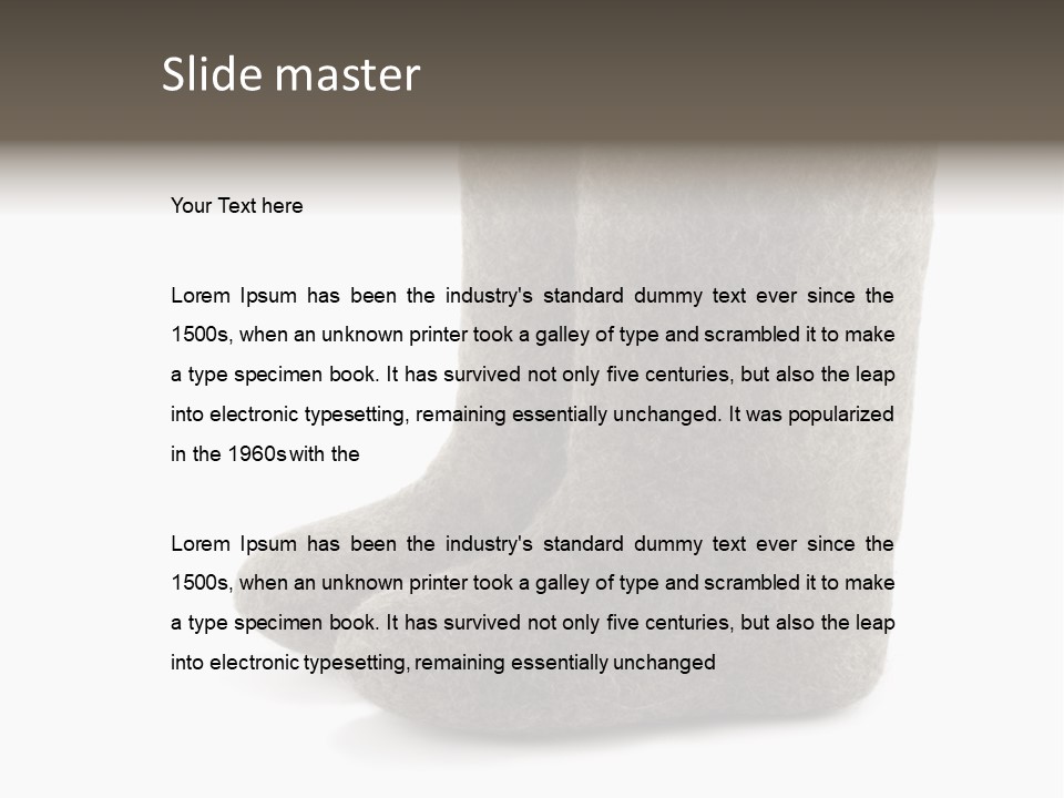 Child's Valenki - Russian Felt Footwear PowerPoint Template