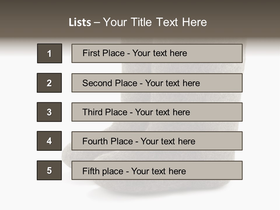 Child's Valenki - Russian Felt Footwear PowerPoint Template