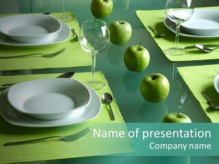 Trendy Table Setting PowerPoint Template