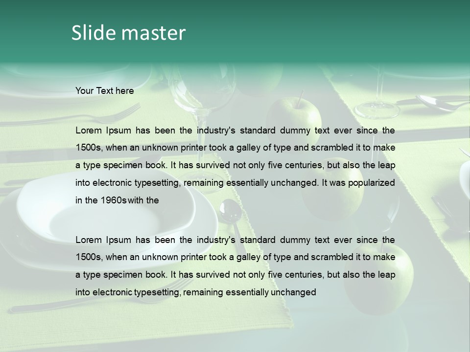 Trendy Table Setting PowerPoint Template