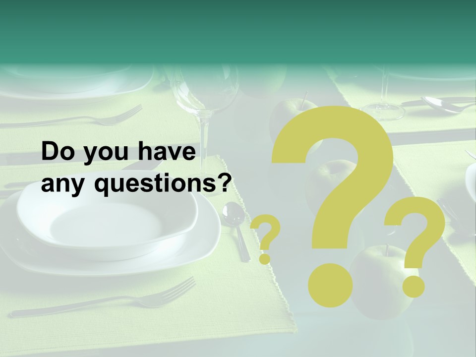 Trendy Table Setting PowerPoint Template