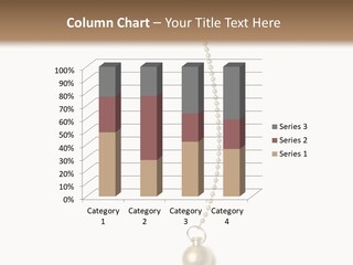 Brass Pendulum On Chain Held By Two Fingers.room For Text PowerPoint Template