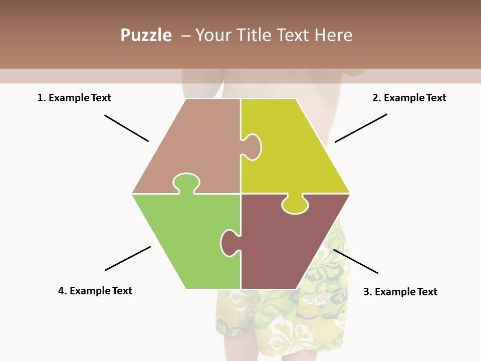 Boy Child In Swimsuit With Goggles And Snorkel. PowerPoint Template