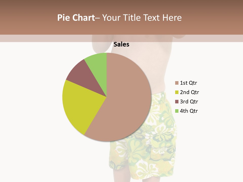 Boy Child In Swimsuit With Goggles And Snorkel. PowerPoint Template