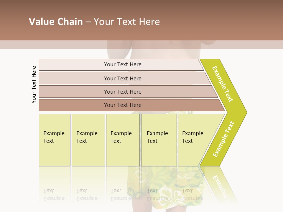 Boy Child In Swimsuit With Goggles And Snorkel. PowerPoint Template
