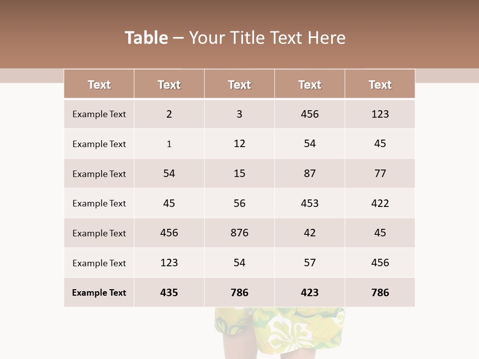 Boy Child In Swimsuit With Goggles And Snorkel. PowerPoint Template