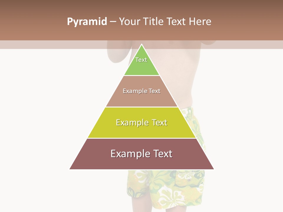 Boy Child In Swimsuit With Goggles And Snorkel. PowerPoint Template