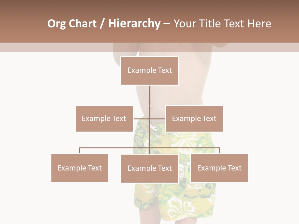 Boy Child In Swimsuit With Goggles And Snorkel. PowerPoint Template