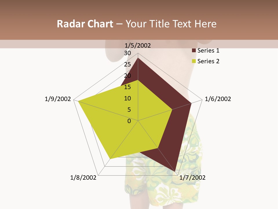 Boy Child In Swimsuit With Goggles And Snorkel. PowerPoint Template