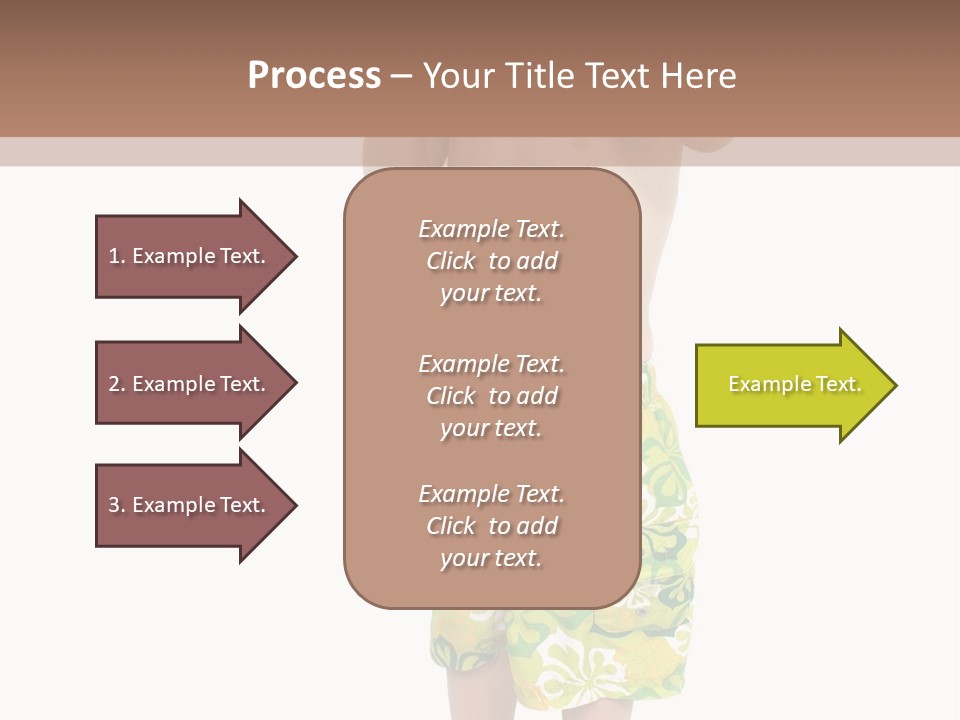 Boy Child In Swimsuit With Goggles And Snorkel. PowerPoint Template