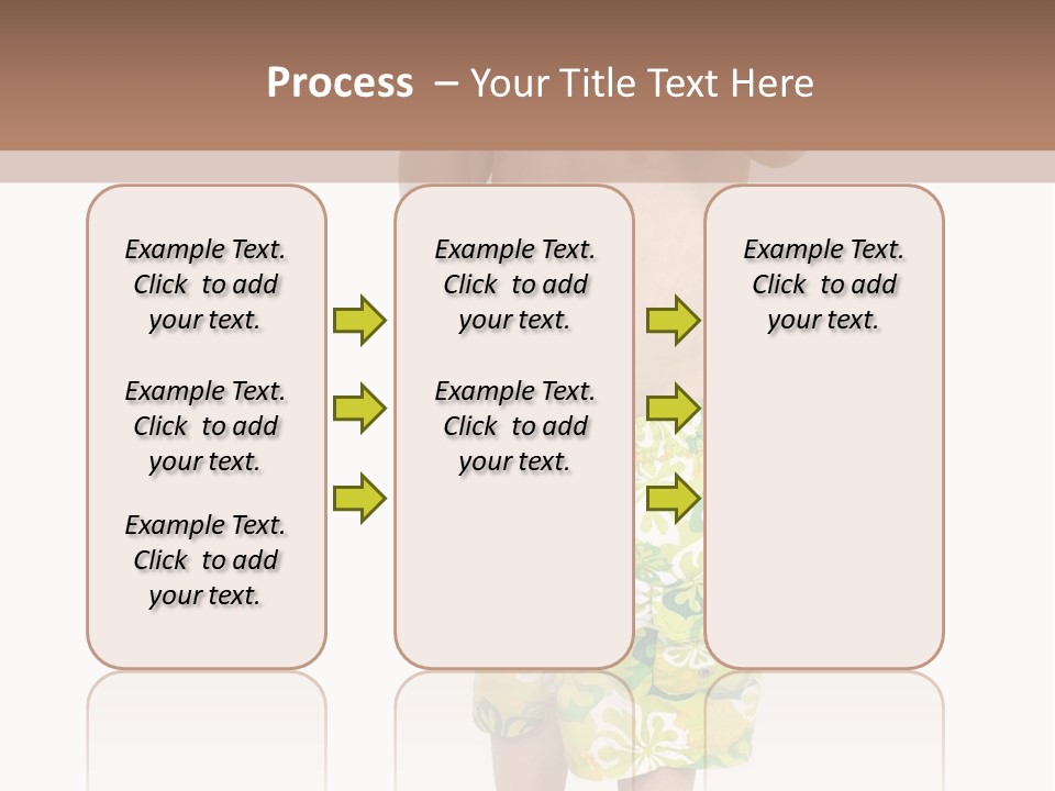 Boy Child In Swimsuit With Goggles And Snorkel. PowerPoint Template