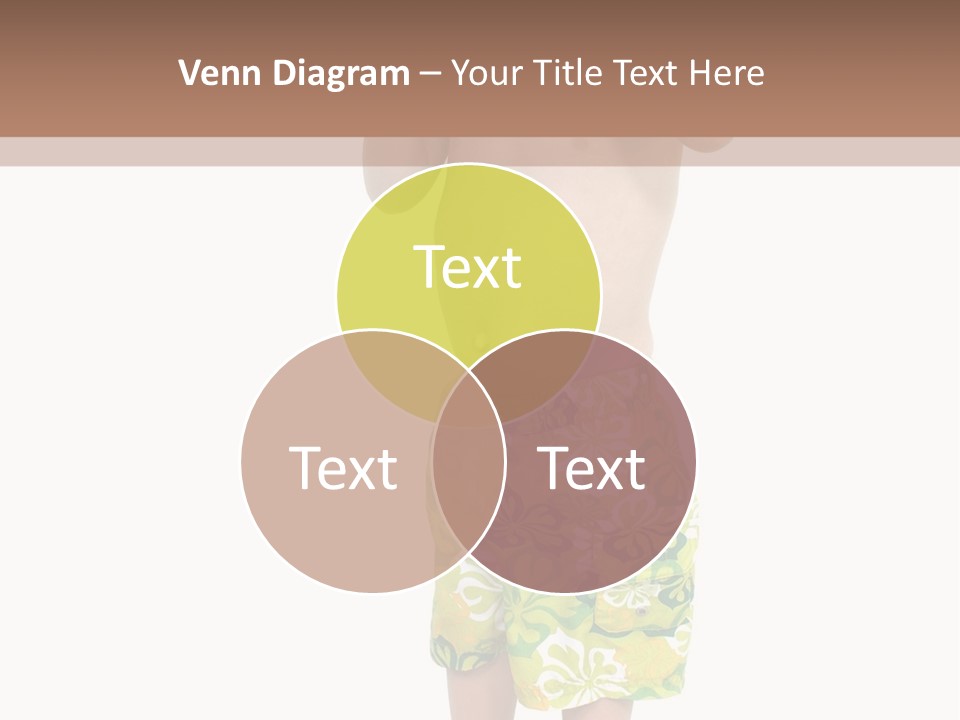 Boy Child In Swimsuit With Goggles And Snorkel. PowerPoint Template