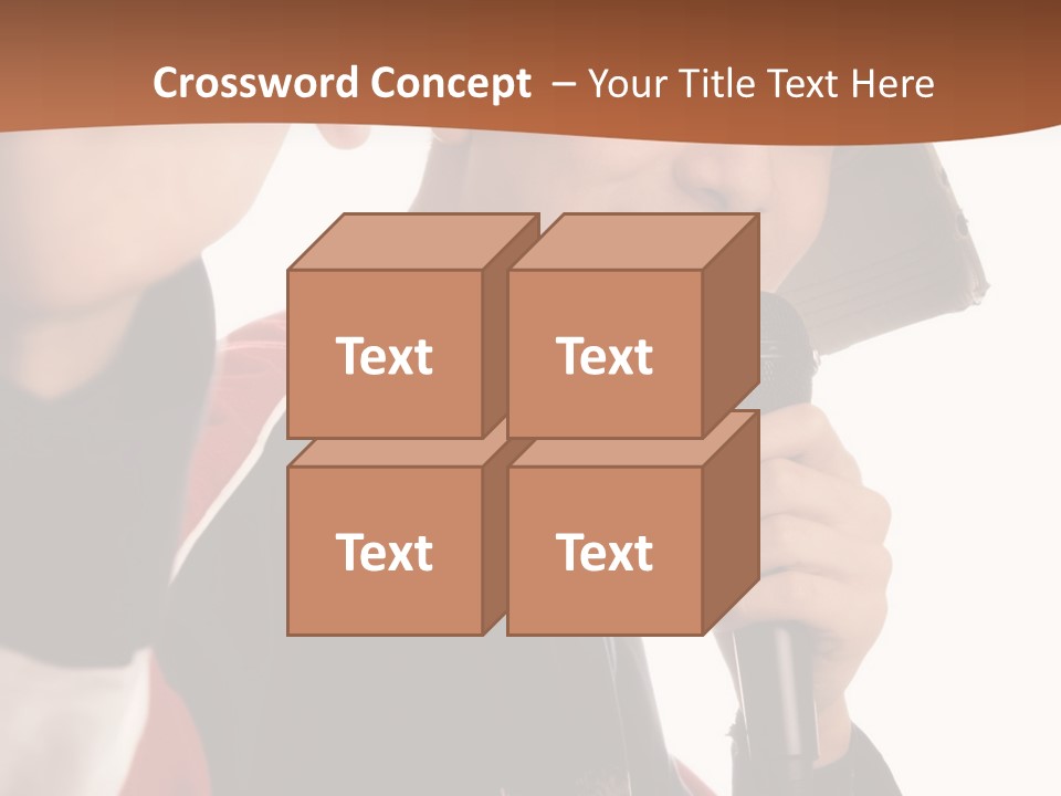 Photo Of Smiling Boy Singing A Rap Song PowerPoint Template