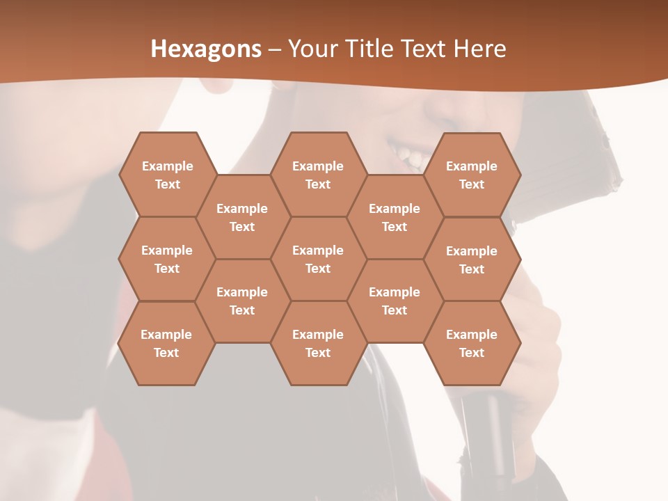 Photo Of Smiling Boy Singing A Rap Song PowerPoint Template