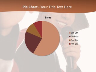 Photo Of Smiling Boy Singing A Rap Song PowerPoint Template