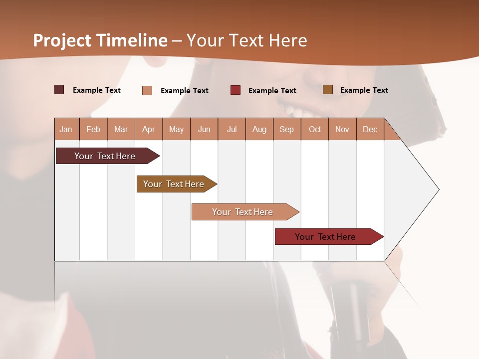 Photo Of Smiling Boy Singing A Rap Song PowerPoint Template