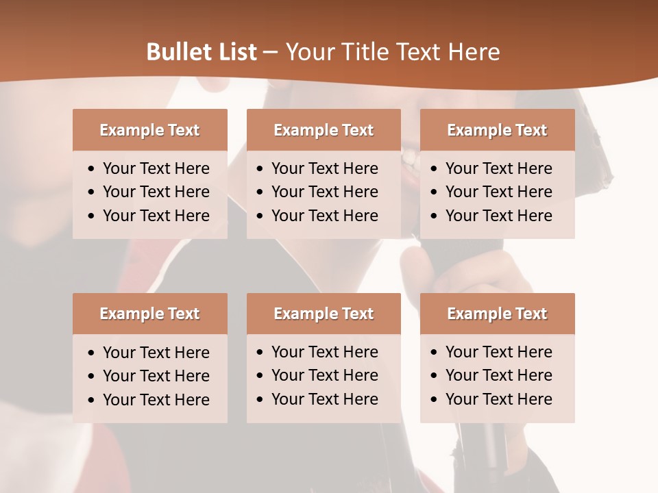 Photo Of Smiling Boy Singing A Rap Song PowerPoint Template